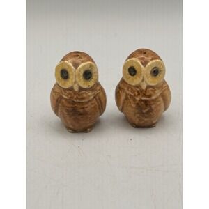 Vintage Ceramic Owl Salt & Pepper Shaker Set Japan